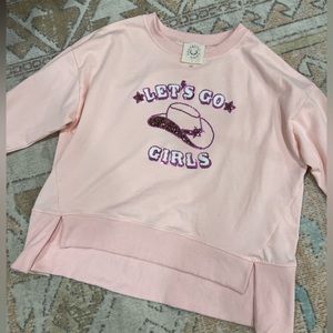 Let’s go girls sparkly sweatshirt